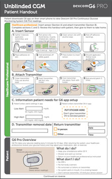 Dexcom G6 Pro (Unblinded Mode): Patient Handout