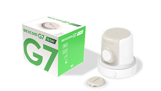 Dexcom G7 15 Day CGM box with products included