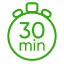 30-minutes warm up icon