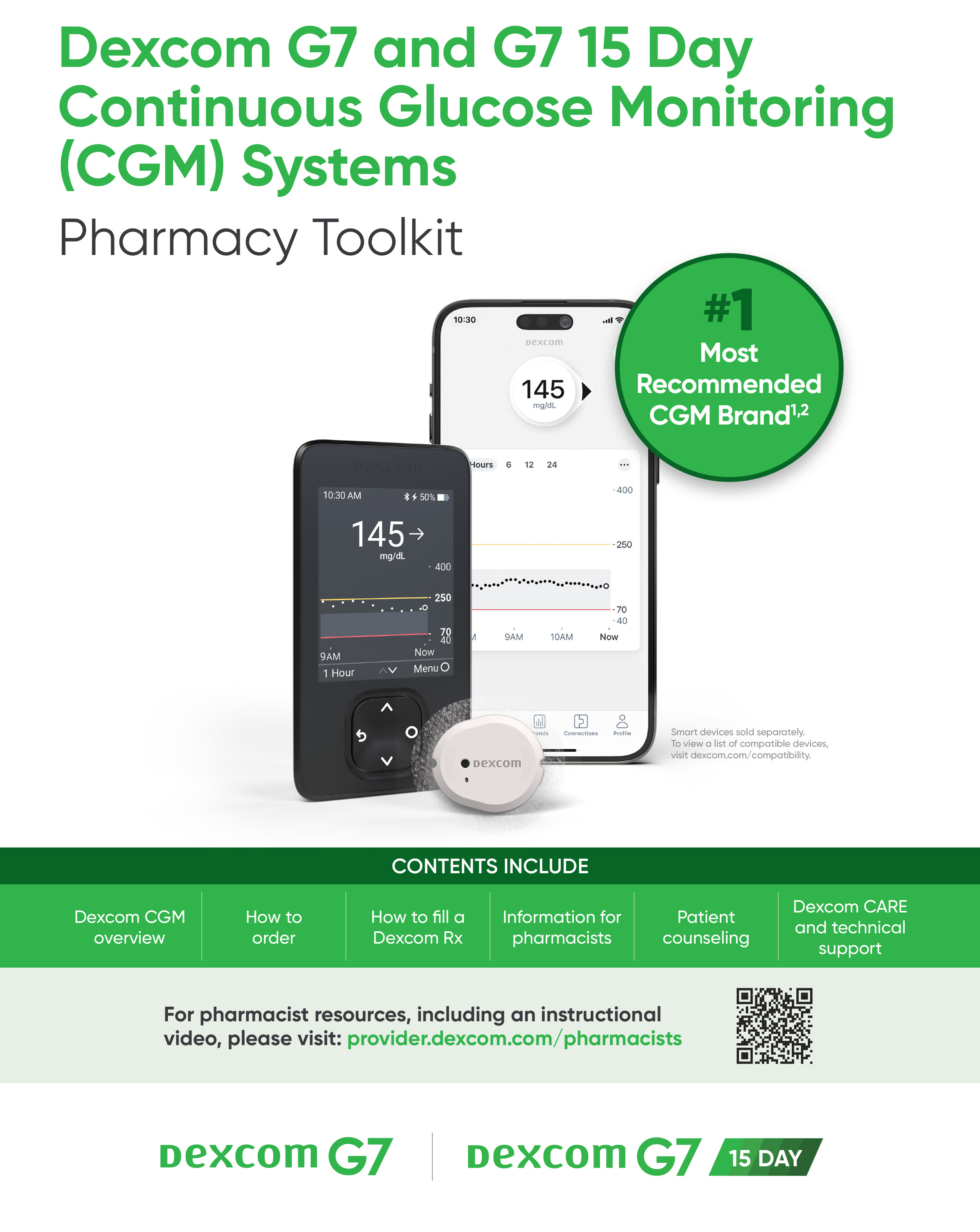 Dexcom G7 and G7 15 Day Continuous Glucose Monitoring (CGM) Systems - Pharmacy Toolkit