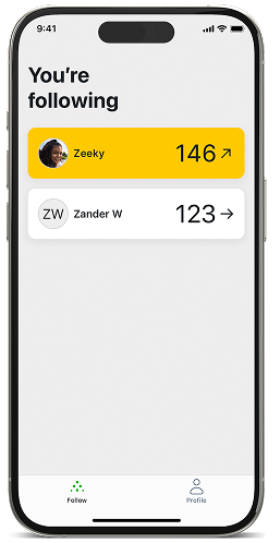 Dexcom Follow App Screen